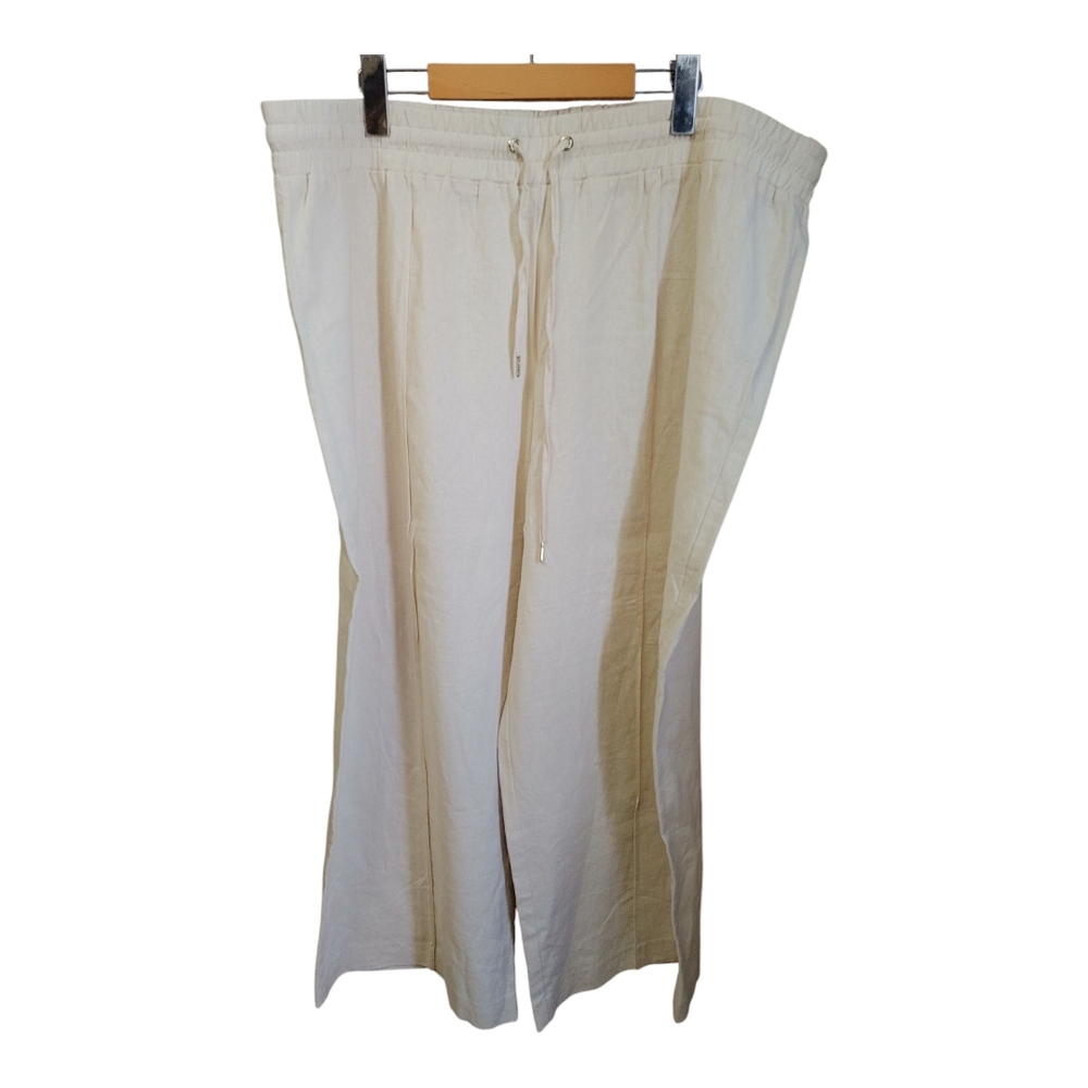Anne Klein Cream Wide Leg Pants